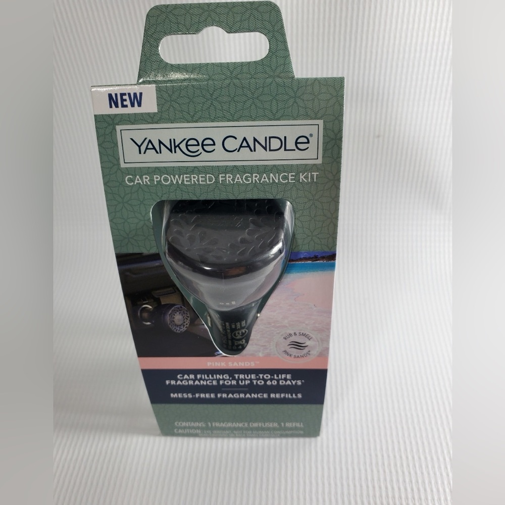 Yankee Candle Car Powered Fragrance Diffuser Kit "Pink Sands" NEW